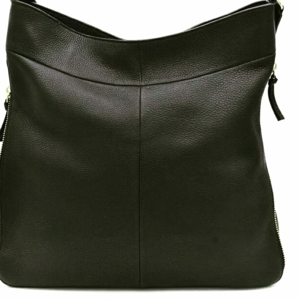 Tory Burch💜Black Genuine Leather Shoulder Bag - Picture 4 of 5